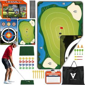 Ps0301005 3 Years And Up Golf Chipping Game With Hitting Mat 72 Inch X48 Double-sided Thickened Sticky