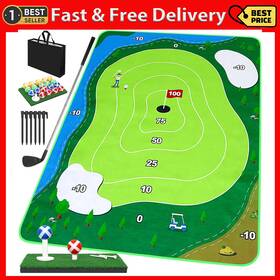 52hz 445017964953 6x5ft Golf Chipping Mat Battle Royale Game Set With Hitting 20 G