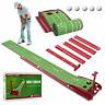 748294085289 Sasrl Wood Golf Putting Green Mat With Auto