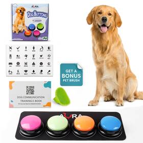 B0cq6s6y5y A-ura Dog Buttons For Communication With Mat Hd Sound Quality Talking