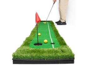 Abcotech 857409008294 Putting Mat Indoor Golf Green Mini Set With 3 Bonus Balls