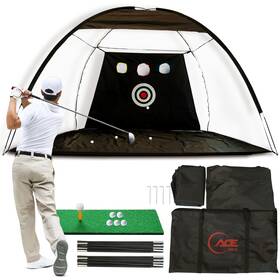 Ace Drive 198168046005 10x7ft Golf Net Kit - Ultimate Hitting Practice For Backyard Driving