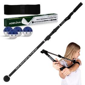 Adekova 768173069452 Golf Swing Trainer Aid - Foldable Adjustable Training With Arm Band