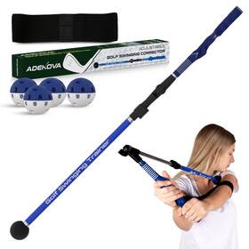 Adekova 768173069476 Golf Swing Trainer Aid - Foldable Adjustable Training With Arm Band