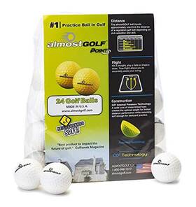 Ag 682858260180 Almostgolf Balls - Limited Flight Practice Golf 24 Pack Almost