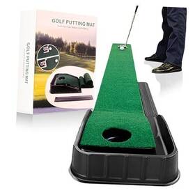 Tl-76345 Ag Trade Golf Putting Mat With Auto-ball Return And Behind-the-hole Ball Collector
