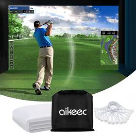 Aikeec 414740940922 Golf Simulator Impact Screen Display Projector For Training Indoo