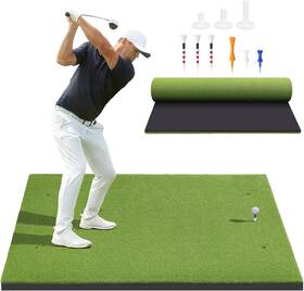 Anygulf 313093399372 New 5x4 Foot Golf Hitting Mat 26mm Thick Artificial Turf Practice Trainer Tees