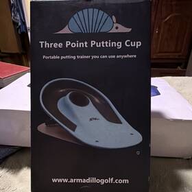 211029 Armadillo Golf Three Point Putting Cup Portable Blue Trainer For