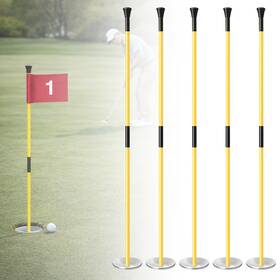 Asdmm 841939154811 Golf Flagstick With Ball Retrieval Base - Portable Putting Green Flag Stick F