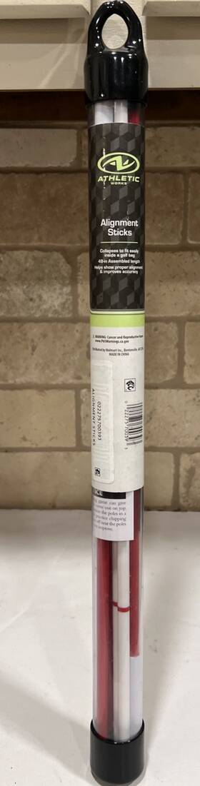 Athletic Works 022275700393 New Golf Training Alignment Sticks Collapsible 48 Inch Assembled