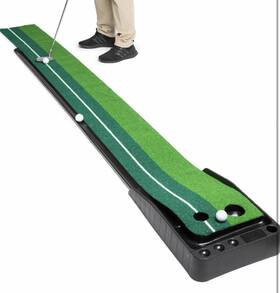 Ax 044286883810 Indoor Golf Putting Green Training Mat Tracks With Auto Ball Return