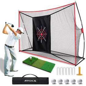 Bagail 975621345738 Golf Net 10 X 7 Ft Heavy Duty Practice And Tri-turf Mat Por