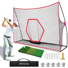 Bagail 975621345745 Golf Net 10 X 7 Ft Heavy Duty Practice And Tri-turf Mat Por