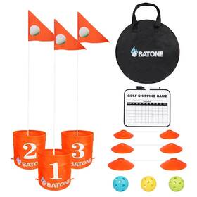 Gefqdj-3 Batone Golf Bucket Game For Kids And Adults - 3 Hole Portable Durable Easy Set