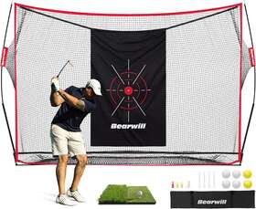 Bearwill 689851218446 Golf Net 10x7ft Heavy Duty Practice With Mat Target 8 6 Bearwill 689851218446 Golf Net 10x7ft Heavy Duty Practice With Mat Target 8 6