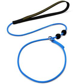 B08r83wl2x Beaugo Slip Lead Dog Training Leash 2-in-1 Collar No-pull Thin 3.6ft Blue