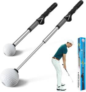 Gst001 Beauyist Pro-level Retractable Golf Swing Trainer - Right-handed Click Stick Grip Tr