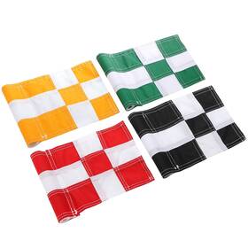 Checkeredgolfflag-4pc Bekith 4 Pcs Golf Flag Mini Fade-resistant 420d Nylon Flags With Tube Inserted