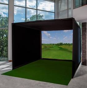 Simpro9 Big Moss Golf Pro Indoor Simulator Practice Bay With Hitting Green 9 Ft Ceiling