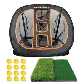 Birdieblast Gqqw2202us Professinoal Golf Chipping Net With Hitting Mat 12 Practice Foam Balls