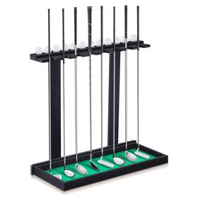 Gey-blosssound-2602 Blosssound Golf Putter Stand For 8 Clubs And 12 Balls Wooden Club Holder Golfs Rack D