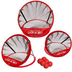 Boho Town 786899724875 Golf Chip-n-net Sports 3 Piece Chipping Nets Target Practice Set With Accesso