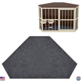 Wap-fanfanwin-1592 Brand Fanfanwin Cozy 42.5 Inch X 23.8 Corner Crate Dog Bed - Washable Plush Mat For Large Dogs