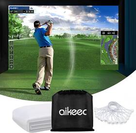 Branded 744110535297 Golf Simulator Impact Screen Display Projector For Training Indoor U