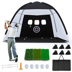 Breezybubs 199284511309 New Golf Net For Backyard And Indoor 10x7ft Large Hitting With Chipping Target