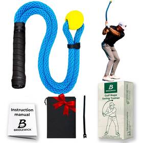 Bridlewick 770036809096 Golf Rope Swing Trainer - Weighted With Ball Improve Speed Tem