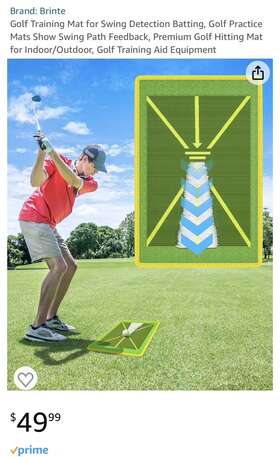 Bocj98tsdp Brinte Golf Practice Mat Indoor/outdoor Training Aid For Hitting Driving Range