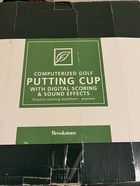 275891 Brookstone Vintage Putting Cup With Original Box Model #275891