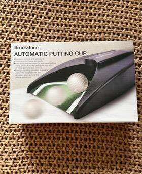 Brookstone Smbkn-70233 Automatic Putting Cup Golf Ball Return Trainer Indoor Practice