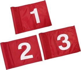 Btreeflo 313051766734 3pcs Numbered Golf Flag 8x6 Inch Upgraded Dual-layer 420d Nylon Putting Green