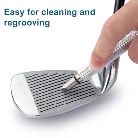 Bulex 744790705416 Golf Club Sharpener Re-grooving Tool And Cleaner For Wedges Irons Silver