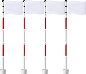 Duu-burbell-0961 Burbell 4 Pack Golf Flag Stick 6ft Putting Green Hole Blank Style White Duu-burbell-0961 Burbell 4 Pack Golf Flag Stick 6ft Putting Green Hole Blank Style White