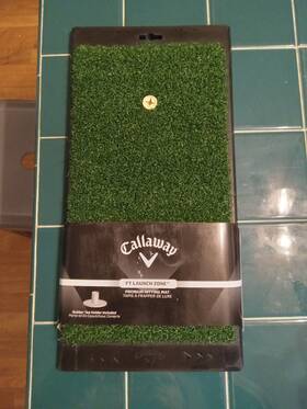 C10240 Callaway Golf Ft Launch Zone Hitting Mat Hole On Packaging