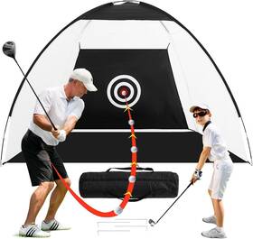 Cavevine 936511488515 Golf Net 10 X 6.5ft Practice Hitting With Target Cloth Indoor S