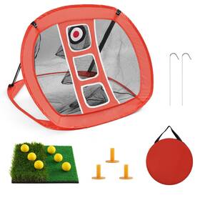 Cavevine 936511488522 Golf Chipping Net Portable Practice Target With Mat And B