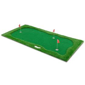 Cesicia 705353074493 10 X 5 Ft. Golf Putting Green Mat With High-quality Turf 3 Holes Flags And C Cesicia 705353074493 10 X 5 Ft. Golf Putting Green Mat With High-quality Turf 3 Holes Flags And C