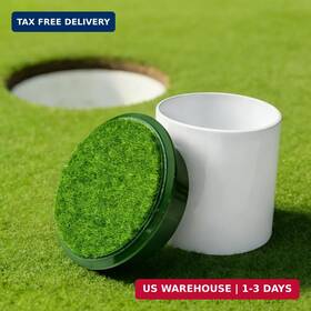 Chairleiro 718387641258 Golf Cup With Drainage Hole And Simulated Lawn Cover Rain Debris Proof