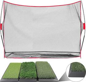 Champkey Ga-hn-hm-us-002-new 10ft X 7ft Golf Hitting Net 16 Inch 25 Huge Mat Heavy-duty Steel Frame