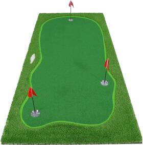 Chriiena 650076841436 Golf Putting Green Practice Mat Indoor/outdoor