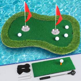 Chriiena Tg-wrw5-qajr Floating Golf Green For Pool/lake Chipping Mat With Ball Retriever