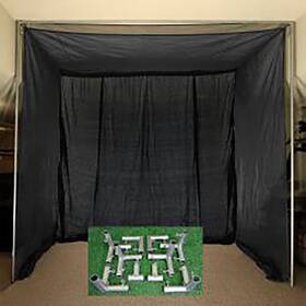 5x10chgnc Cimarron Sports Heavy-duty Clubhouse Masters Golf Net With Frame Kit In 5ftx10ftx10ft