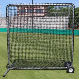 7x784pfieldnfw Cimarron Sports New 7x7 #84 Premier Fielder Net And Frame With Wheels