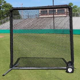 7x784pfieldnfwp Cimarron Sports New 7x7 #84 Premier Fielder Net And Frame With Wheels Padding