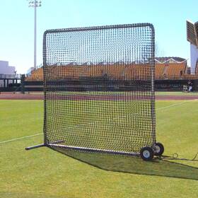 8x884pfieldnfw Cimarron Sports New 8x8 #84 Premier Fielder Net And Frame With Wheels