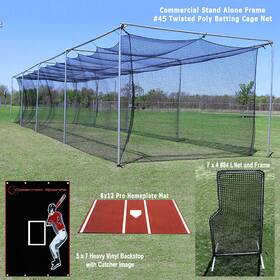 Bbp10 Cimarron Sports Commercial Stand Alone Frame Bundle With Green Mat In Size 70ftx2 Inch